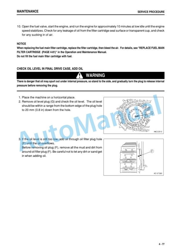 Komatsu D475A-5E0 Bull Dozer Operation and Maintenance Manual PEN01271-06-5