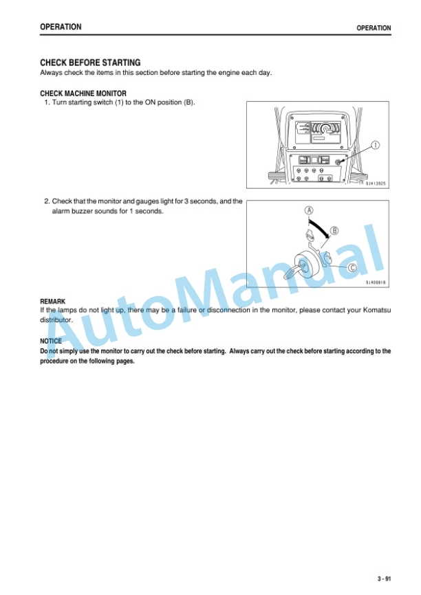 Komatsu D475A-5E0 Bull Dozer Operation and Maintenance Manual TEN00282-03 3 Komatsu D475A-5E0 Bull Dozer Operation and Maintenance Manual TEN00282-03 - Image 3