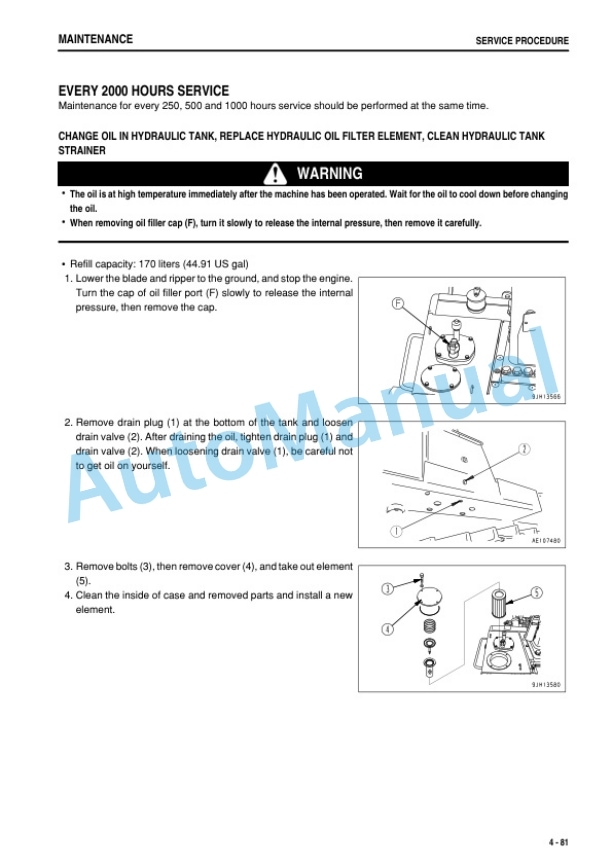 Komatsu D475A-5E0 Bull Dozer Operation and Maintenance Manual TEN00483-04 5 Komatsu D475A-5E0 Bull Dozer Operation and Maintenance Manual TEN00483-04 - Image 5