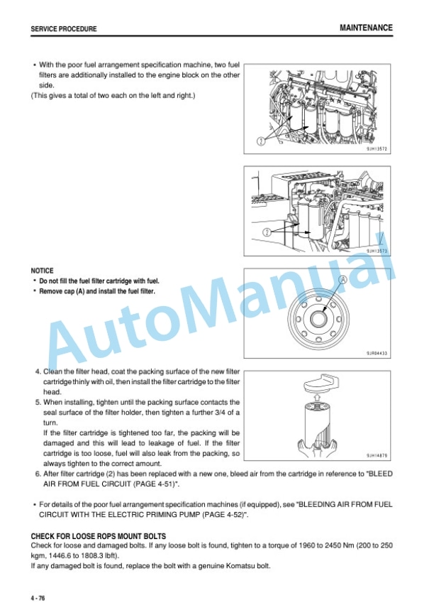 Komatsu D475A-5E0 Bull Dozer Operation and Maintenance Manual TEN00484-02 5 Komatsu D475A-5E0 Bull Dozer Operation and Maintenance Manual TEN00484-02 - Image 5