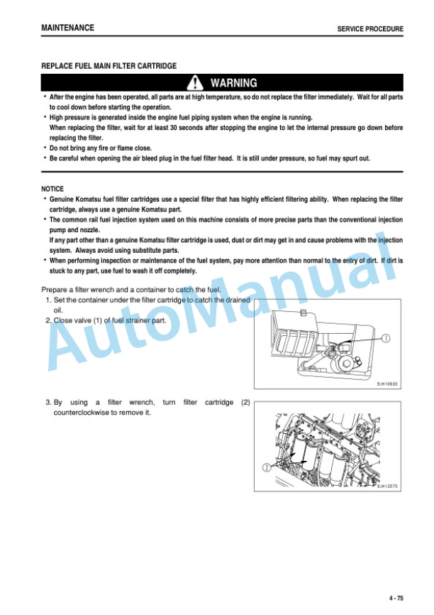 Komatsu D475A-5E0 Bull Dozer Operation and Maintenance Manual TEN00484-03 5 Komatsu D475A-5E0 Bull Dozer Operation and Maintenance Manual TEN00484-03 - Image 5