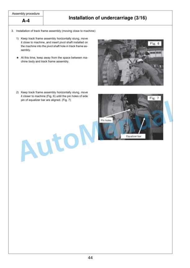 Alternative view of Komatsu D475A-5E0, D475ASD-5E0 Bull Dozer Field Assembly Instruction GEN00051-12