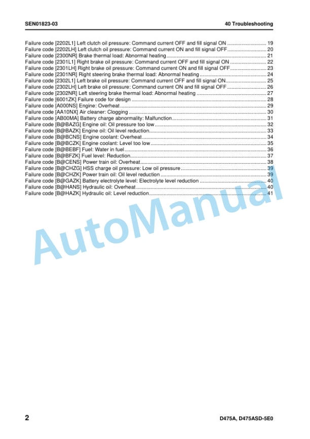 Komatsu D475A-5E0, D475ASD-5E0 Bull Dozer Shop Manual SEN00203-33 3 Komatsu D475A-5E0, D475ASD-5E0 Bull Dozer Shop Manual SEN00203-33 - Image 3