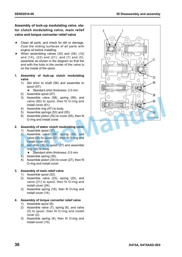 Komatsu D475A-5E0, D475ASD-5E0 Galeo Bull Dozer Shop Manual SEN00203-02 4 Komatsu D475A-5E0, D475ASD-5E0 Galeo Bull Dozer Shop Manual SEN00203-02-4