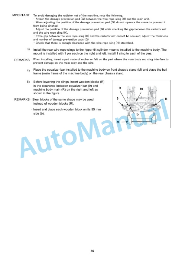 Alternative view of Komatsu D475A-8 Bull Dozer Field Assembly Instruction GEN00196-01