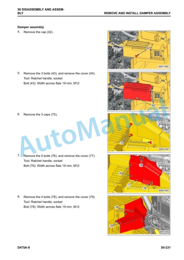 Komatsu D475A-8 Bull Dozer Shop Manual SEN06644-05 5 Komatsu D475A-8 Bull Dozer Shop Manual SEN06644-05 - Image 5
