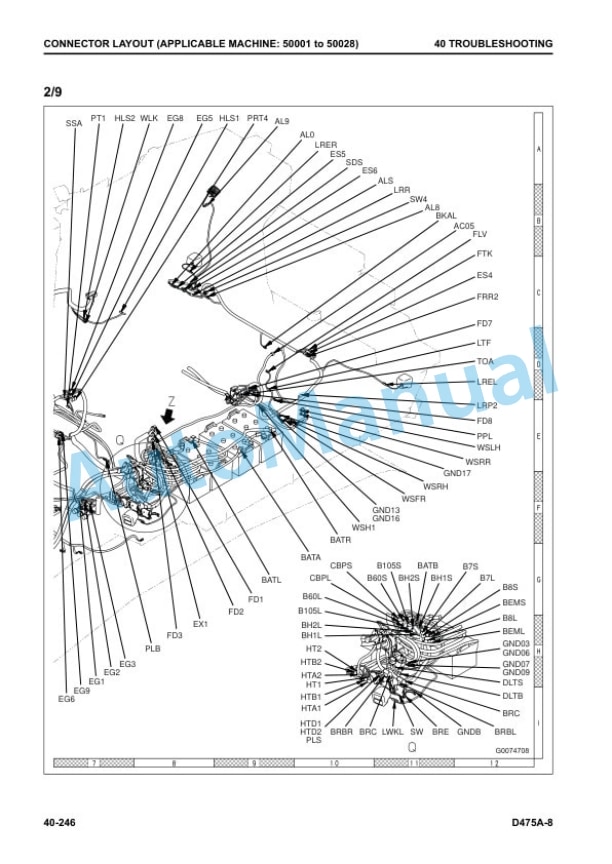 Alternative view of Komatsu D475A-8 Bull Dozer Shop Manual SEN06644-12