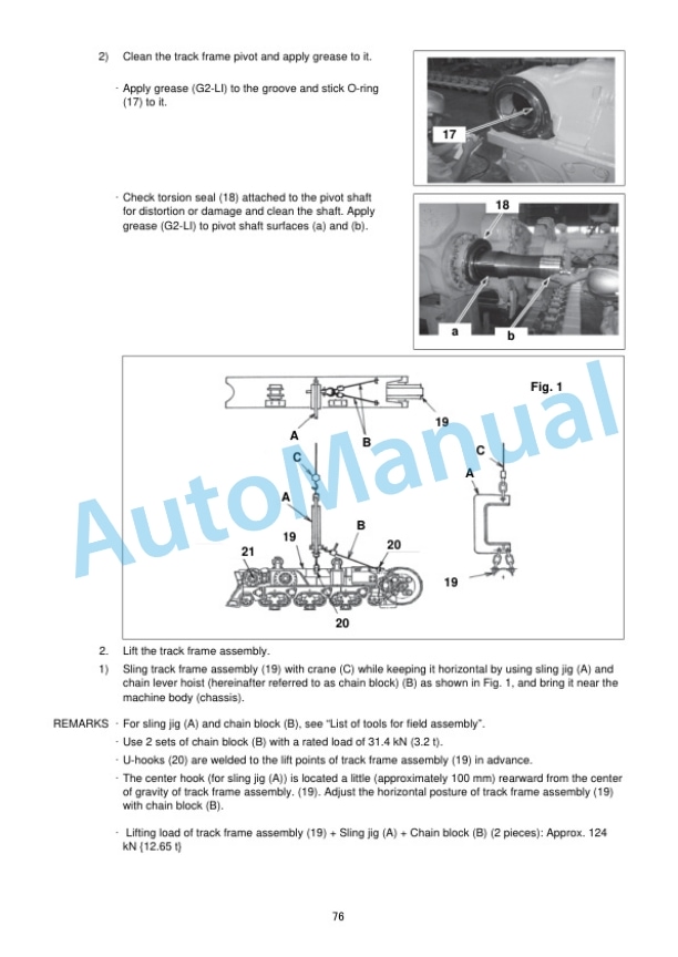 Alternative view of Komatsu D475A-8, D475Ai-8 Bull Dozer Field Assembly Instruction GEN00285-00