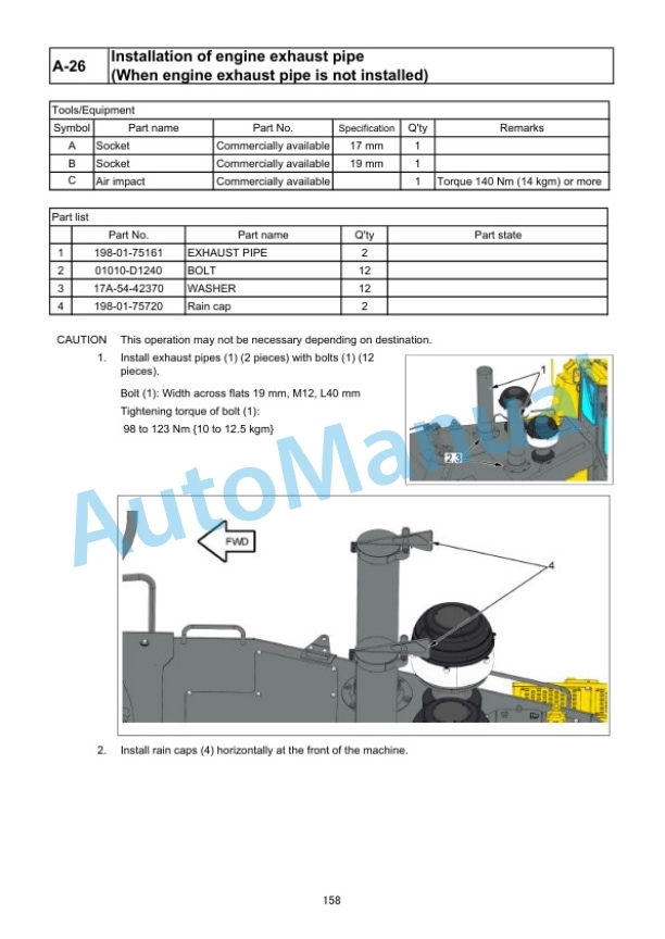 Komatsu D475A-8, D475Ai-8 Bull Dozer Field Assembly Instruction GEN00285-00 3 Komatsu D475A-8, D475Ai-8 Bull Dozer Field Assembly Instruction GEN00285-00 - Image 3