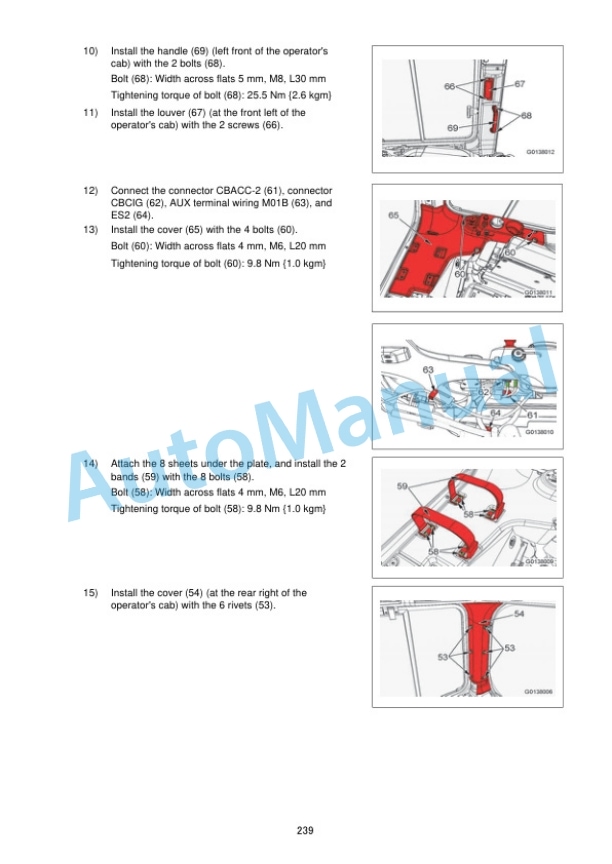 Komatsu D475A-8E0, D475Ai-8E0 Bull Dozer Field Assembly Instruction GEN00283-00 4 Komatsu D475A-8E0, D475Ai-8E0 Bull Dozer Field Assembly Instruction GEN00283-00 - Image 4