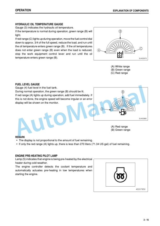 Alternative view of Komatsu D475ASD-5E0 Bull Dozer Operation and Maintenance Manual PEN00128-06