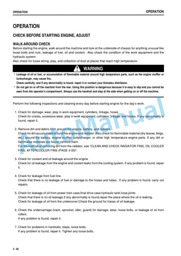 Komatsu D475ASD-5E0 Bull Dozer Operation and Maintenance Manual PEN00282-02 3 Komatsu D475ASD-5E0 Bull Dozer Operation and Maintenance Manual PEN00282-02 - Image 3