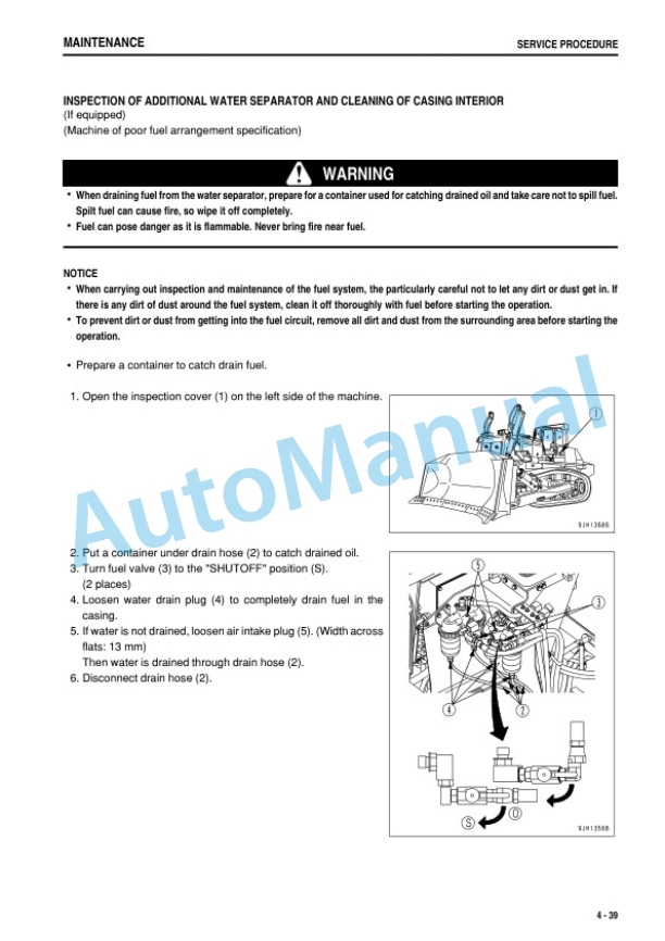 Komatsu D475ASD-5E0 Bull Dozer Operation and Maintenance Manual PEN00415-00 5 Komatsu D475ASD-5E0 Bull Dozer Operation and Maintenance Manual PEN00415-00 - Image 5
