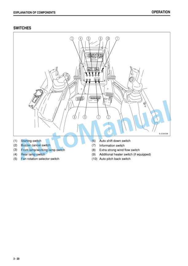 Alternative view of Komatsu D475ASD-5E0 Bull Dozer Operation and Maintenance Manual PEN00946-00