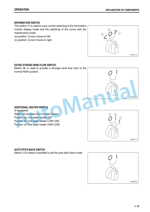 Alternative view of Komatsu D475ASD-5E0 Bull Dozer Operation and Maintenance Manual PEN01273-00