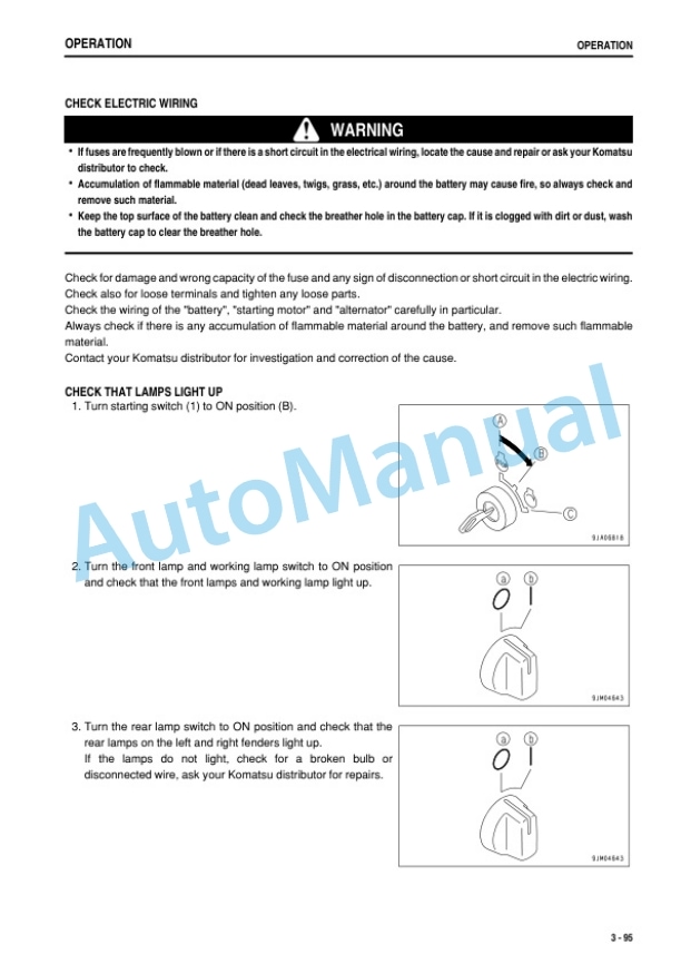 Komatsu D475ASD-5E0 Bull Dozer Operation and Maintenance Manual TEN00796-00 3 Komatsu D475ASD-5E0 Bull Dozer Operation and Maintenance Manual TEN00796-00 - Image 3
