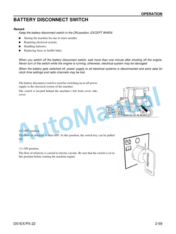 Komatsu D51EX-22, D51PX-22 Bull Dozer Operation and Maintenance Manual CEAM002501 3 Komatsu D51EX-22, D51PX-22 Bull Dozer Operation and Maintenance Manual CEAM002501 - Image 3