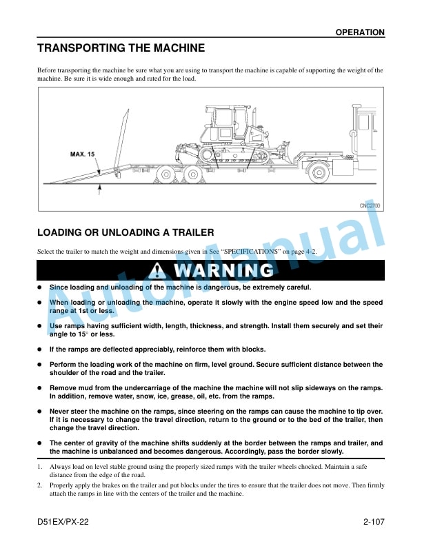 Komatsu D51EX-22, D51PX-22 Bull Dozer Operation and Maintenance Manual CEAM018700 4 Komatsu D51EX-22, D51PX-22 Bull Dozer Operation and Maintenance Manual CEAM018700 - Image 4