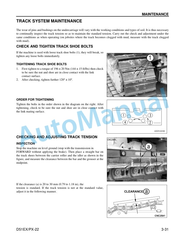 Komatsu D51EX-22, D51PX-22 Bull Dozer Operation and Maintenance Manual CEAM018700 5 Komatsu D51EX-22, D51PX-22 Bull Dozer Operation and Maintenance Manual CEAM018700 - Image 5