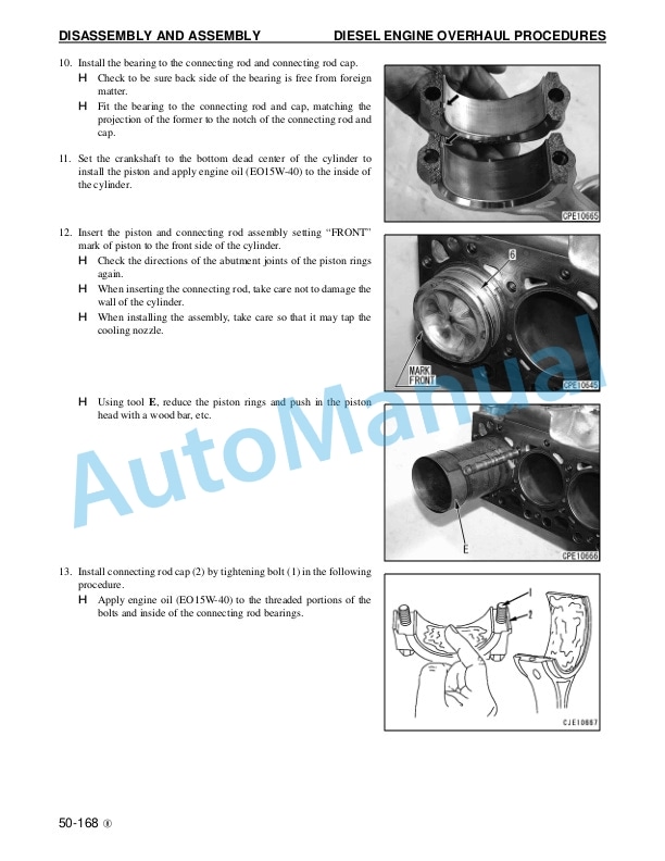 Komatsu D51EX-22, D51PX-22 Crawler Dozer Shop Manual CEBM019110 5 Komatsu D51EX-22, D51PX-22 Crawler Dozer Shop Manual CEBM019110 - Image 5
