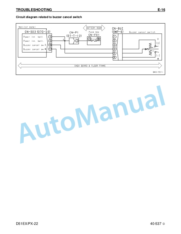 Komatsu D51EX-22, D51PX-22 Crawler Dozer Shop Manual CEBM019111 4 Komatsu D51EX-22, D51PX-22 Crawler Dozer Shop Manual CEBM019111 - Image 4