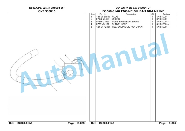 Komatsu D51EX-22, D51PX-22 Galeo Crawler Dozer Parts Manual EEPC003200 2 Komatsu D51EX-22, D51PX-22 Galeo Crawler Dozer Parts Manual EEPC003200-2