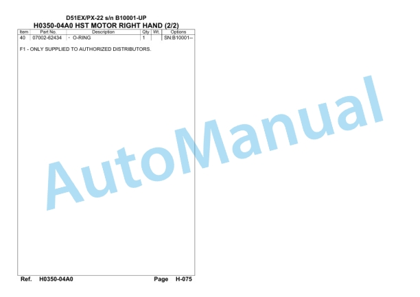 Komatsu D51EX-22, D51PX-22 Galeo Crawler Dozer Parts Manual EEPC003200 3 Komatsu D51EX-22, D51PX-22 Galeo Crawler Dozer Parts Manual EEPC003200-3