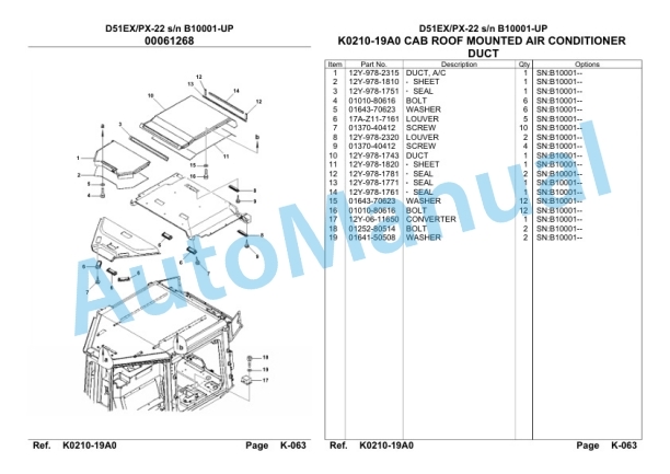 Komatsu D51EX-22, D51PX-22 Galeo Crawler Dozer Parts Manual EEPC003200 4 Komatsu D51EX-22, D51PX-22 Galeo Crawler Dozer Parts Manual EEPC003200-4