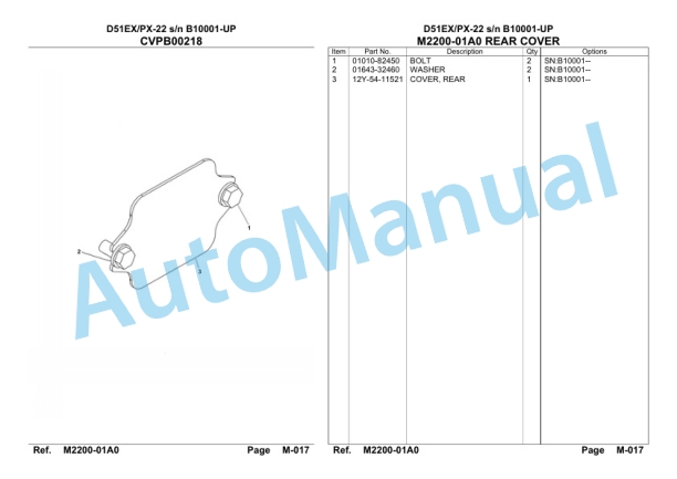 Komatsu D51EX-22, D51PX-22 Galeo Crawler Dozer Parts Manual EEPC003200 5 Komatsu D51EX-22, D51PX-22 Galeo Crawler Dozer Parts Manual EEPC003200-5