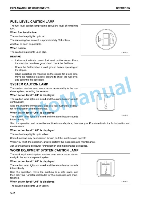 Alternative view of Komatsu D51EX-24, D51PX-24 Bull Dozer Operation and Maintenance Manual EENAM03561