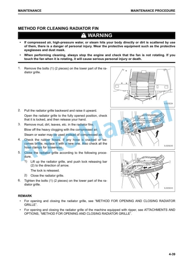Komatsu D51EX-24, D51PX-24 Bull Dozer Operation and Maintenance Manual TEN00770-00 5 Komatsu D51EX-24, D51PX-24 Bull Dozer Operation and Maintenance Manual TEN00770-00 - Image 5