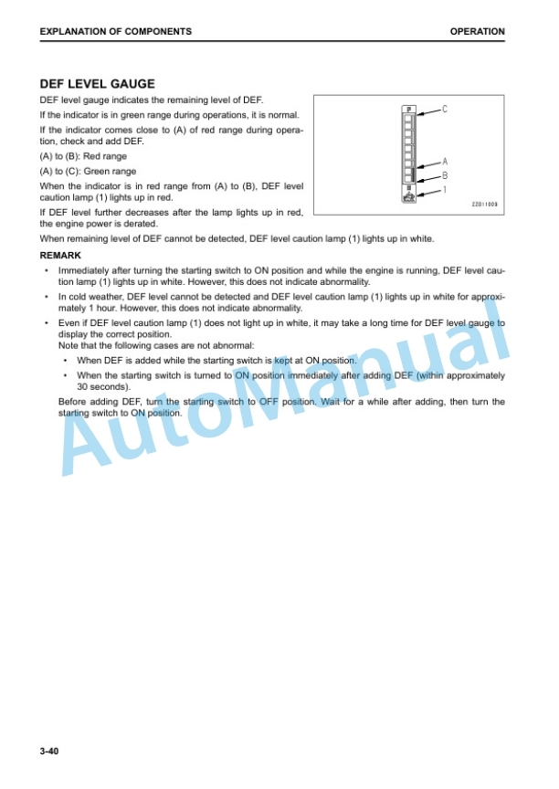 Alternative view of Komatsu D51EX-24, D51PX-24 Bull Dozer Operation and Maintenance Manual TEN00770-01