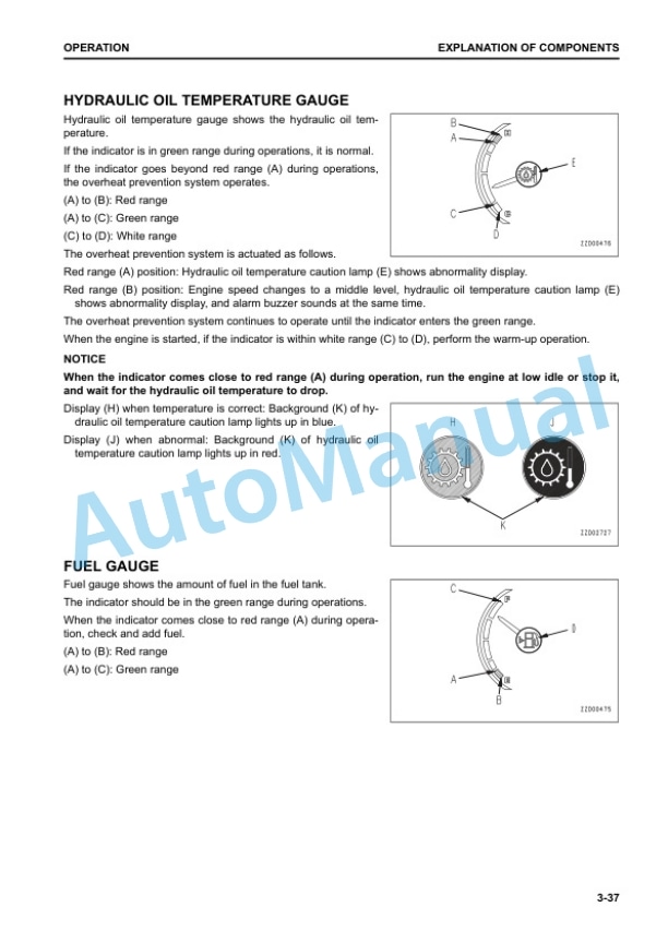 Alternative view of Komatsu D51EX-24, D51PX-24 Bull Dozer Operation and Maintenance Manual TEN00898-01