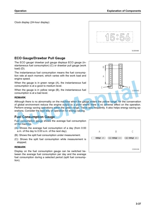 Alternative view of Komatsu D51EX-24, D51PX-24 Bull Dozer Operation and Maintenance Manual TEN00898-02