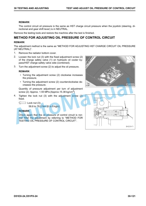 Alternative view of Komatsu D51EX-24, D51PX-24 Bull Dozer Shop Manual SEN06617-02