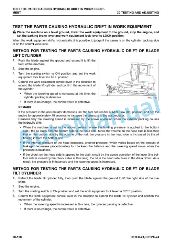 Alternative view of Komatsu D51EX-24, D51PX-24 Bull Dozer Shop Manual SEN06617-07