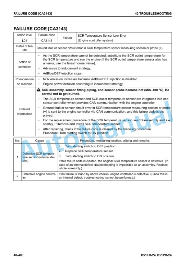 Komatsu D51EX-24, D51PX-24 Bull Dozer Shop Manual SEN06830-07 3 Komatsu D51EX-24, D51PX-24 Bull Dozer Shop Manual SEN06830-07 - Image 3