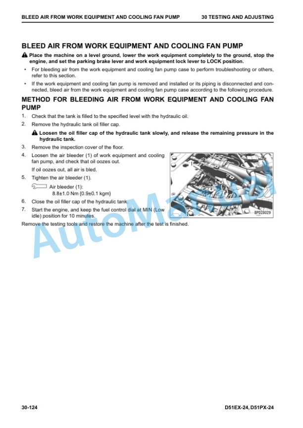 Alternative view of Komatsu D51EX-24, D51PX-24 Crawler Dozer Shop Manual KEBM661702