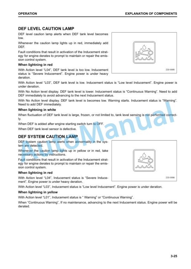 Alternative view of Komatsu D51EX-24E0, D51PX-24E0 Bull Dozer Operation and Maintenance Manual EENAM04141