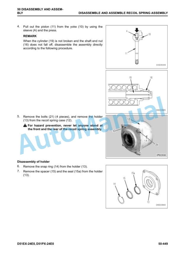 Komatsu D51EX-24E0, D51PX-24E0 Bulldozer Shop Manual SEN06886-02 5 Komatsu D51EX-24E0, D51PX-24E0 Bulldozer Shop Manual SEN06886-02 - Image 5