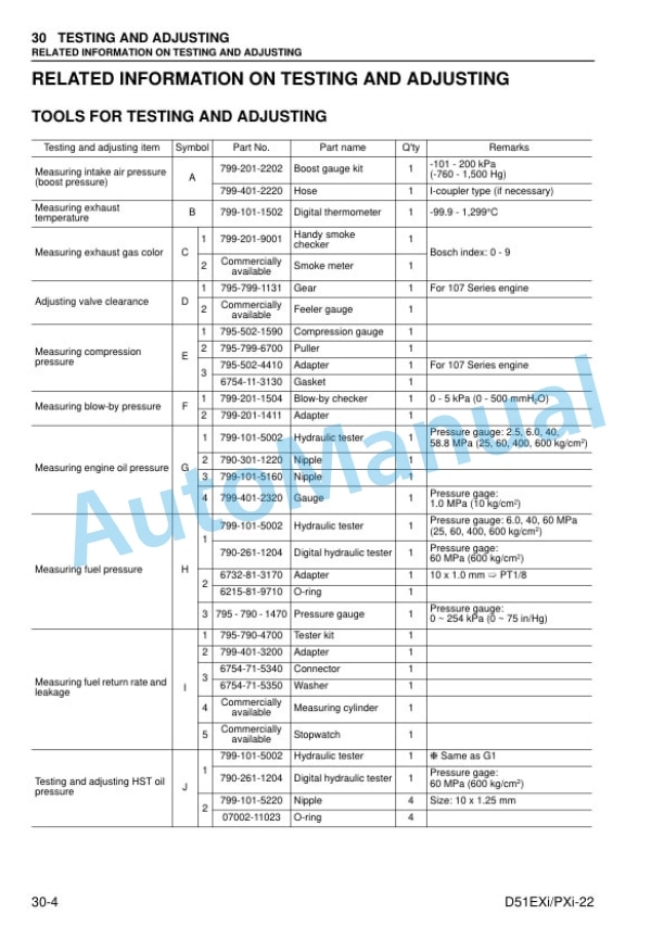 Alternative view of Komatsu D51EXi-22, D51PXi-22 Crawler Dozer Shop Manual KEBM028601