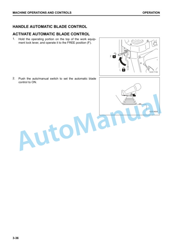 Alternative view of Komatsu D51EXi-24, D51PXi-24 Bull Dozer Operation and Maintenance Manual TEN00963-00