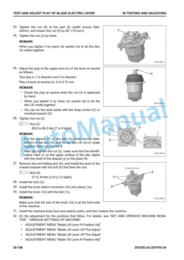 Alternative view of Komatsu D51EXi-24, D51PXi-24 Bull Dozer Shop Manual KEBM685005