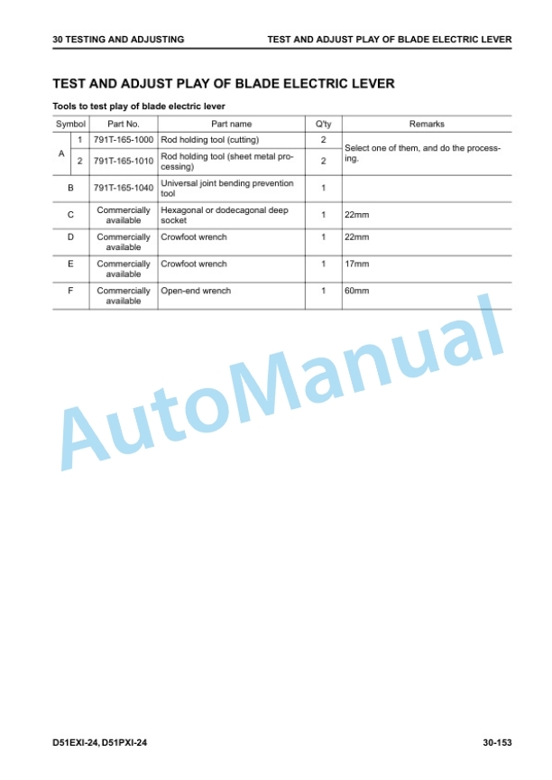 Alternative view of Komatsu D51EXi-24, D51PXi-24 Bull Dozer Shop Manual SEN06621-12