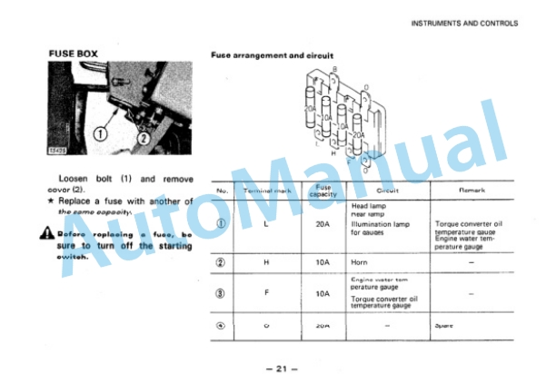 Alternative view of Komatsu D53A-17, D53P-17 Bull Dozer Operation and Maintenance Manual SEAM01341703
