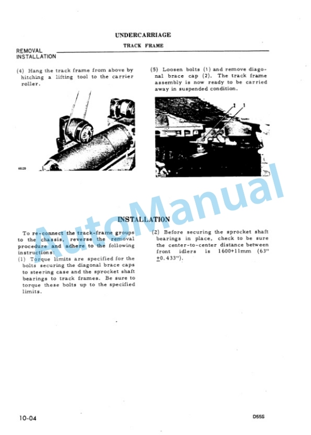 Komatsu D55S-3 Dozer Shovel Shop Manual D55S.3-BE2 4 Komatsu D55S-3 Dozer Shovel Shop Manual D55S.3-BE2 - Image 4