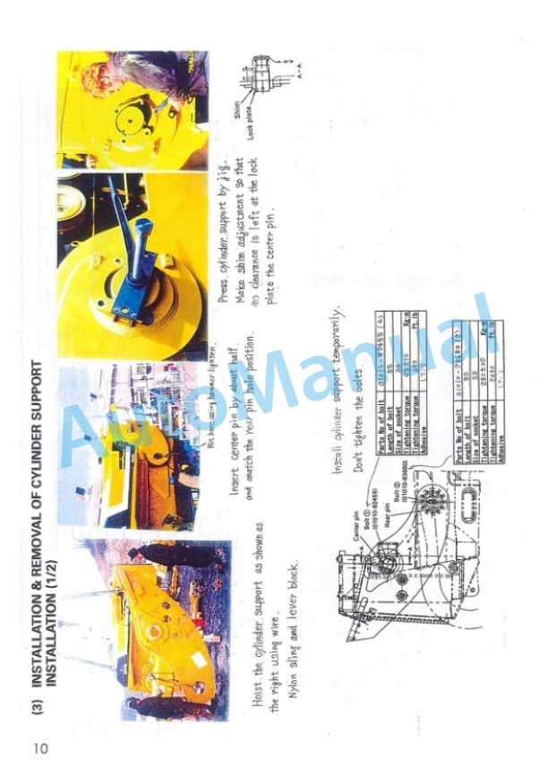 Alternative view of Komatsu D575-2 Super Dozer Field Assembly Instruction SEAW000501