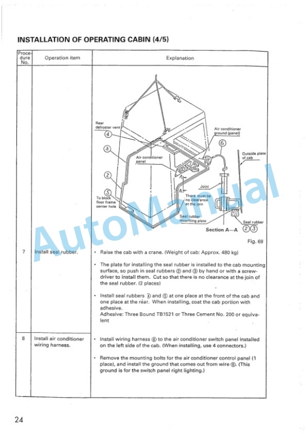 Komatsu D575-2 Super Dozer Field Assembly Instruction SEAW000501 3 Komatsu D575-2 Super Dozer Field Assembly Instruction SEAW000501 - Image 3