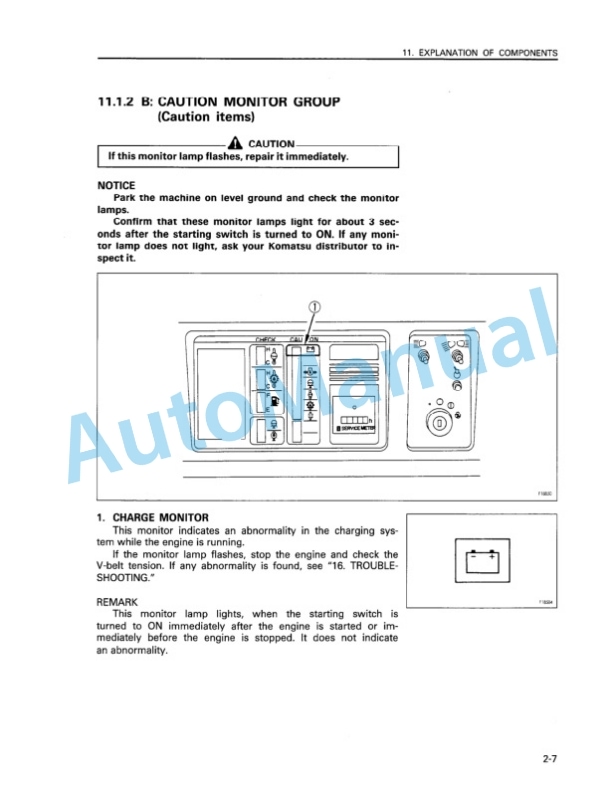 Alternative view of Komatsu D575A-2 Bull Dozer Operation and Maintenance Manual SEAM000202