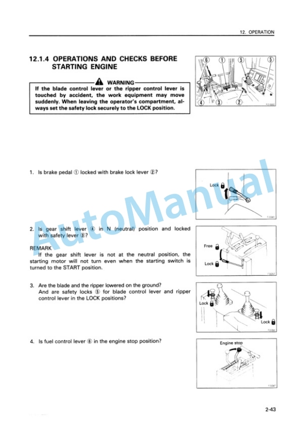 Komatsu D575A-2 Bull Dozer Operation and Maintenance Manual SEAM000205T 3 Komatsu D575A-2 Bull Dozer Operation and Maintenance Manual SEAM000205T - Image 3